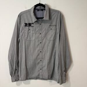 Kuiu Men's Basin Shirt Long Sleeve‎ Grey Large Hunting Casual Button Front